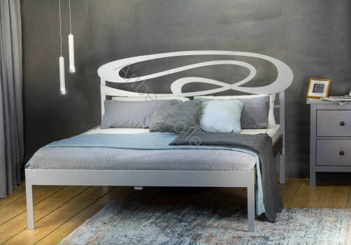 Łóżko metalowe nowoczesne "Irmo" z jednym szczytem
