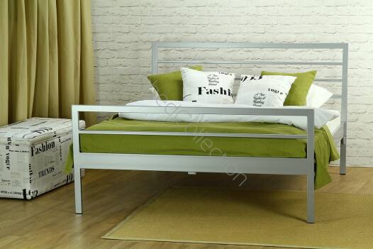 Łóżko metalowe nowoczesne "Simply" z dwoma szczytami