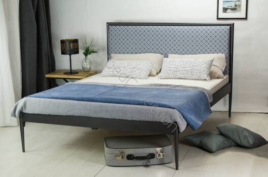 Łóżko metalowe tapicerowane "Berny" EVO