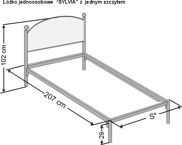 Łóżko metalowe kute 